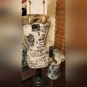 Gold colored pierced earrings